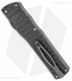 Brian Tighe & Friends Brian Tighe Custom Twist Tighe Dagger D/A OTF Knife Carbon Fiber (3.75 Satin) -Avokelavavat Sales Store Brian Tighe Custom Twist Tighe Dagger Black CF Hand Satin BHQ 115784 jr side