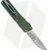 Brian Tighe & Friends Brian Tighe Custom Twist Tighe Tanto OTF Green Fat CF (3.75" Damasteel)