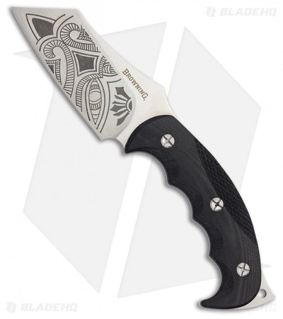Browning Black Label Wihongi Signature Fixed Blade Knife (3.75" Gray) 320197BL 3 Browning Black Label Wihongi Signature Fixed Blade Knife (3.75" Gray) 320197BL