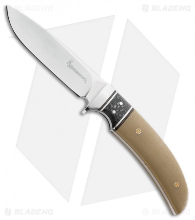 Browning Woods Runner Fixed Blade Knife Tan G-10 (3.625" Satin) 322636 3 Browning Woods Runner Fixed Blade Knife Tan G-10 (3.625" Satin) 322636