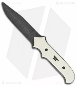 Buck Knives Buck 970 Carbon Dagger Fixed Blade Knife Ivory Micarta (4.25" Damascus)
