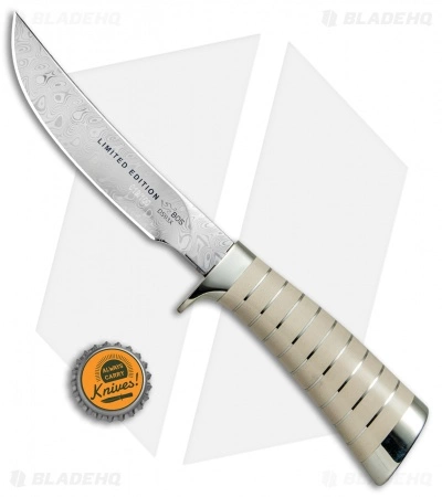 Buck Knives Buck Expert Hunter L.E. Legacy Fixed Blade Stacked Ivory Micarta (5" Damascus) 6 Buck Knives Buck Expert Hunter L.E. Legacy Fixed Blade Stacked Ivory Micarta (5" Damascus) - Image 4