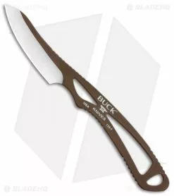 Buck Knives Buck PakLite Caper Fixed Blade Knife Brown (2.5" Satin) 0135BRS