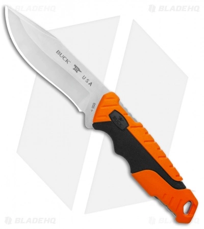 Buck Knives Buck Pursuit Pro Large Fixed Blade Knife Black/Orange (4.5" Satin) 3 Buck Knives Buck Pursuit Pro Large Fixed Blade Knife Black/Orange (4.5" Satin)