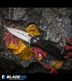 Buck Knives Buck Impact Automatic Knife Black (3.125" Satin) 0898BKS -Avokelavavat Sales Store Buck impact auto 0898bks BHQ 27435 fall leaves dl