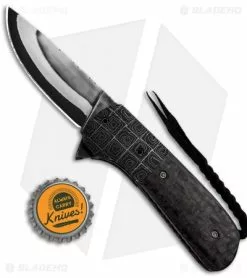 Burr Oak Knives C-MO Flipper Knife Sugilite Carbon Fiber (2.75" San Mai) -Avokelavavat Sales Store Burr Oak Knives C MO Clip Flipper Sugilite Carbong Fiber San Mai BHQ 85804 jr bottlecap