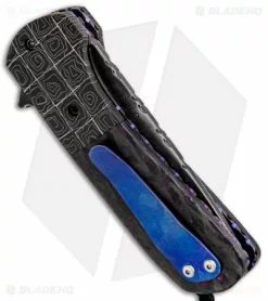 Burr Oak Knives C-MO Flipper Knife Sugilite Carbon Fiber (2.75" San Mai) -Avokelavavat Sales Store Burr Oak Knives C MO Clip Flipper Sugilite Carbong Fiber San Mai BHQ 85804 jr side