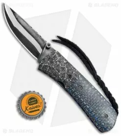 Burr Oak Knives C-MO Full Dress Knife Blue LSCF/Zombie Damascus (2.6" San Mai) -Avokelavavat Sales Store Burr Oak Knives C MO Full Dress Blue LSCF Zombie Damascus San Mai BHQ 77697 jr bottlecap