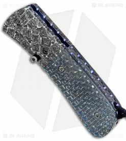 Burr Oak Knives C-MO Full Dress Knife Blue LSCF/Zombie Damascus (2.6" San Mai) -Avokelavavat Sales Store Burr Oak Knives C MO Full Dress Blue LSCF Zombie Damascus San Mai BHQ 77697 jr spine