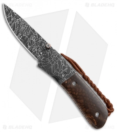 Burr Oak Knives C-MO Knife Snake Skin Damascus/Juma (2.625" Damascus) 3 Burr Oak Knives C-MO Knife Snake Skin Damascus/Juma (2.625" Damascus)