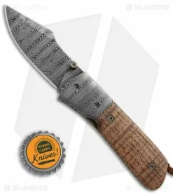 Burr Oak Knives Harpoon Mini Knife Curly Oak/Damascus (2.75" Damascus) 9 Burr Oak Knives Harpoon Mini Knife Curly Oak/Damascus (2.75" Damascus) -Avokelavavat Sales Store Burr Oak Knives Harpoon mini curly oak damascus BHQ 71614 er size