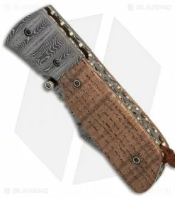 Burr Oak Knives Harpoon Mini Knife Curly Oak/Damascus (2.75" Damascus) 7 Burr Oak Knives Harpoon Mini Knife Curly Oak/Damascus (2.75" Damascus) -Avokelavavat Sales Store Burr Oak Knives Harpoon mini curly oak damascus BHQ 71614 er spine