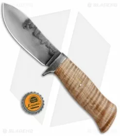Burr Oak Knives Nessmuk Fixed Blade Wrought Iron/Curly Maple (4.6" Hamon) -Avokelavavat Sales Store Burr Oak Knives Nessmuk Wrought Iron Curly Maple Hamon BHQ 87677 jr bottlecap