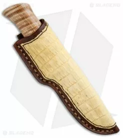 Burr Oak Knives Nessmuk Fixed Blade Wrought Iron/Curly Maple (4.6" Hamon) -Avokelavavat Sales Store Burr Oak Knives Nessmuk Wrought Iron Curly Maple Hamon BHQ 87677 jr sheath