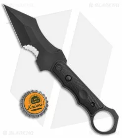 CIVIVI Orthrus Tactical Button Fixed Blade Knife Black G-10 (3.8" Black Serr) -Avokelavavat Sales Store CIVIVI Orhrus Tactical Fixed Blade Black G 10 Black Serr BHQ 144146 jr bottlecap