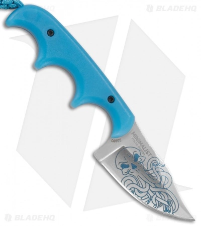 CRKT Folts Minimalist Bowie Cthulhu Neck Knife Blue GRN (2" Satin) 2387O 4 CRKT Folts Minimalist Bowie Cthulhu Neck Knife Blue GRN (2" Satin) 2387O - Image 2