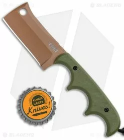 CRKT Folts Desert Warrior Minimalist Cleaver Neck Knife (2.1" Copper D2) -Avokelavavat Sales Store CRKT Folts Minimalist Cleaver Neck Knife OD Green G 10 Copper BHQ 114000 jr bottlecap