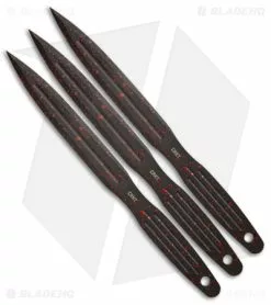 CRKT Onion Throwing Knives 3-Piece Set Black (6.25" Black/Red)