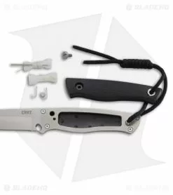 CRKT TSR Terzuola Survival Rescue Fixed Blade Knife Black GFN (4.3" Satin ) 2061 -Avokelavavat Sales Store CRKT T SR Terzuola survival rescue black GFN satin 2061 BHQ 51818 er side open