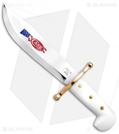Case Cutlery Case Bowie Hunting Fixed Blade Knife White W/ Blade Art (BOWIE SS) 3 Case Cutlery Case Bowie Hunting Fixed Blade Knife White W/ Blade Art (BOWIE SS)