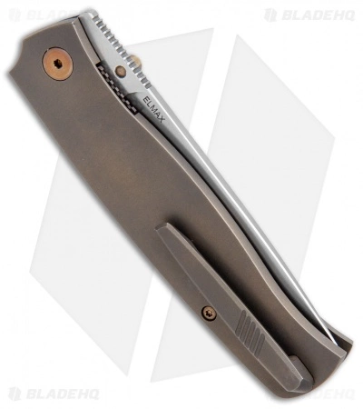Cheburkov Knives Strizh S Liner Lock Knife Bronze Titanium (3.375" Bead Blast) 5 Cheburkov Knives Strizh S Liner Lock Knife Bronze Titanium (3.375" Bead Blast) - Image 3