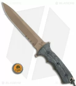 Chris Reeve Knives Green Beret Fixed Blade Knife (7" Flat Dark Earth Serr) -Avokelavavat Sales Store Chris Reeve Knives Green Beret 7in FDE serr BHQ 67720 er size
