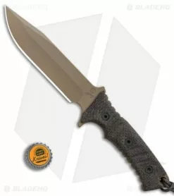 Chris Reeve Knives Pacific Fixed Blade Black Canvas Micarta (6.3" FDE PVD) -Avokelavavat Sales Store Chris Reeve Knives Pacific Black Canvas Micarta FDE PVD BHQ 90353 er bottlecap