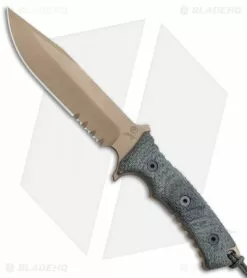 Chris Reeve Knives Pacific Fixed Blade Black Canvas Micarta (6.3" FDE PVD Serr)