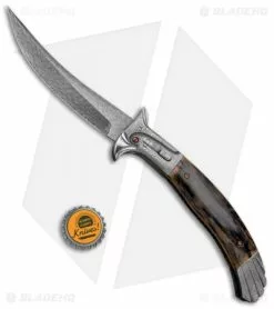 Chuck Gedraitis Alicanto Eagle Automatic Knife Mammoth Ivory (4.75" Damascus) -Avokelavavat Sales Store Chuck Gedraitis Alicanto Eagle Auto Mammoth Ivory Damascus BHQ 132172 jr bottlecap