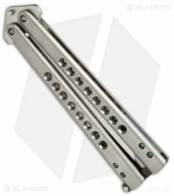Chuck Gedraitis Knives Balisong #163 Titanium Butterfly Knife (4.25" Satin) 8 Chuck Gedraitis Knives Balisong #163 Titanium Butterfly Knife (4.25" Satin) -Avokelavavat Sales Store Chuck Gedraitis Balisong 163 Ti Butterfly BHQ 71715 jr side