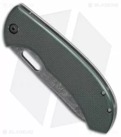 Chuck Gedraitis Bullshark Hybrid Knife Green G-10 (3.75" Acid Stonewash) -Avokelavavat Sales Store Chuck Gedraitis Bullshark hybrid green G10 acid sw BHQ 68544 er spine