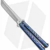 Chuck Gedraitis Chuck Gedraits Custom Balisong #165 Knife Blue Ti W/ Kevlar LSCF Latch (Satin)