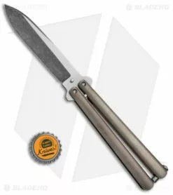 Chuck Gedraitis Custom Channel Balisong #4 Butterfly Knife Bronze Ti (Two-Tone) -Avokelavavat Sales Store Chuck Gedraitis Custom Channel Balisong 4 Butterfly Bronze Ti TT BHQ 71713 jr bottlecap