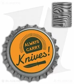 Chuck Gedraitis Custom Lanyard Bead - 304/316 Stainless Damascus -Avokelavavat Sales Store Chuck Gedraitis Custom Lanyard Bead Stainless Damascus BHQ 133968 jr bottlecap