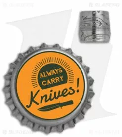 Chuck Gedraitis Custom Lume Lanyard Bead - 304/316 Stainless Damascus -Avokelavavat Sales Store Chuck Gedraitis Custom Lume Lanyard Bead Damascus BHQ 133969 jr bottlecap