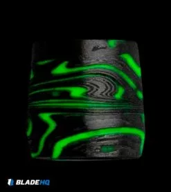 Chuck Gedraitis Custom Lume Lanyard Bead - 304/316 Stainless Damascus -Avokelavavat Sales Store Chuck Gedraitis Custom Lume Lanyard Bead Damascus BHQ 133969 jr glow