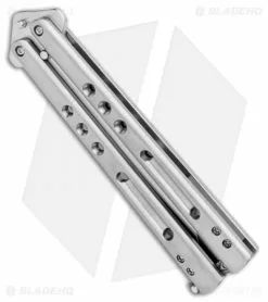Chuck Gedraitis Knives Balisong #202 Titanium Butterfly Knife (4.25" Satin) -Avokelavavat Sales Store Chuck Gedraitis Knives Balisong 202 Ti Butterfly Satin BHQ 100745 jr spine