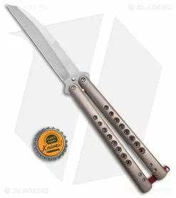 Chuck Gedraitis Knives Balisong No. 212 Titanium Butterfly Knife (4.25" SW) -Avokelavavat Sales Store Chuck Gedraitis Knives Balisong 212 Ti Butterfly SW BHQ 176348 jr bottlecap