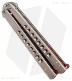Chuck Gedraitis Knives Balisong No. 212 Titanium Butterfly Knife (4.25" SW) -Avokelavavat Sales Store Chuck Gedraitis Knives Balisong 212 Ti Butterfly SW BHQ 176348 jr side