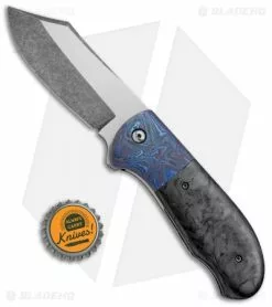 Chuck Gedraitis Large Puffin Flipper Knife Marbled CF/Timascus (3.5" Two-Tone) -Avokelavavat Sales Store Chuck Gedraitis Large Puffin Marbled CF Timascus TT BHQ 71711 jr bottlecap