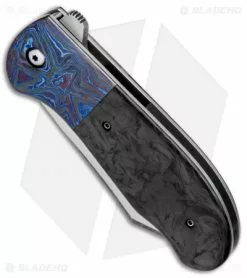 Chuck Gedraitis Large Puffin Flipper Knife Marbled CF/Timascus (3.5" Two-Tone) -Avokelavavat Sales Store Chuck Gedraitis Large Puffin Marbled CF Timascus TT BHQ 71711 jr spine