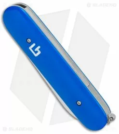 Chuck Gedraitis Swiss Army Switchblade Automatic Knife Blue G-10 (3.25" Satin) -Avokelavavat Sales Store Chuck Gedraitis Swiss Army Switchblade Auto Blue G 10 Satin BHQ 104790 jr spine