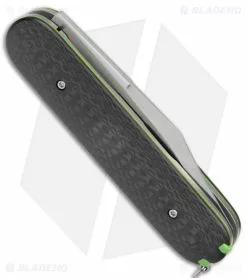 Chuck Gedraitis Switch Army Switchblade Auto Knife Black, Green CF (3.4" Satin) 8 Chuck Gedraitis Switch Army Switchblade Auto Knife Black, Green CF (3.4" Satin) -Avokelavavat Sales Store Chuck Gedraitis Switch Army Switchblade Auto CF Green Liners BHQ 176345 jr side