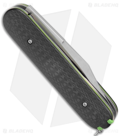 Chuck Gedraitis Switch Army Switchblade Auto Knife Black, Green CF (3.4" Satin) 5 Chuck Gedraitis Switch Army Switchblade Auto Knife Black, Green CF (3.4" Satin) - Image 3