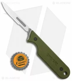 Civilware IBK (Interchangeable Blade Knife) Fixed Blade OD Green G-10 (3" Satin) -Avokelavavat Sales Store Civilware IBK Fixed OD Green G 10 Satin BHQ 91925 jr bottlecap