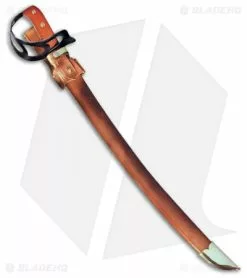 Cold Steel 1917 Cutlass Sword W/ Brown Leather Scabbard (24.75" Satin) -Avokelavavat Sales Store Cold Steel 1917 Cutlass Sword brown leather scabbard satin BHQ 44167 er sheath