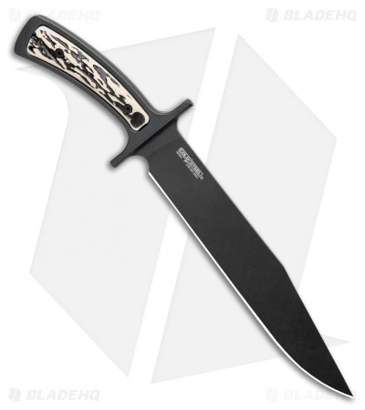 Cold Steel Drop Forged Bowie Fixed Blade Knife (9.5" Black) 36MK 4 Cold Steel Drop Forged Bowie Fixed Blade Knife (9.5" Black) 36MK - Image 2