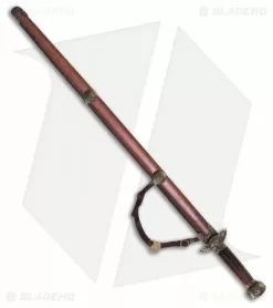 Cold Steel Gim Sword Redwood W/ Brass Guard (30" Satin) 88G -Avokelavavat Sales Store Cold Steel Gim Sword Redwood Brass Guard Satin BHQ 44188 er side