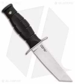 Cold Steel Mini Leatherneck Tanto Fixed Blade Knife (3.5" Satin) 39LSAA -Avokelavavat Sales Store Cold Steel Mini Leatherneck Tanto Fixed Blade Knife 3.5 Stonewash 39LSAA BHQ 121216 LS Spine