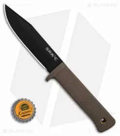 Cold Steel SRK-C Compact Fixed Blade Knife Dark Earth Kray-Ex (5" Black SK-5) -Avokelavavat Sales Store Cold Steel SRK Compact FBK Dark Earth Kray Ex 5in Black SK 5 BHQ 158051 td size